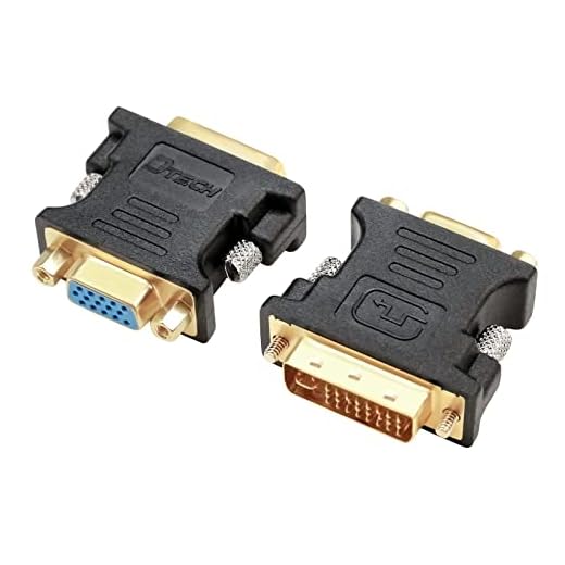 DTech DVI to VGA Adapter DVI-D Male to VGA Female Converter 1080P Video Connector 24+1 Pin for Monitor Computer Projector