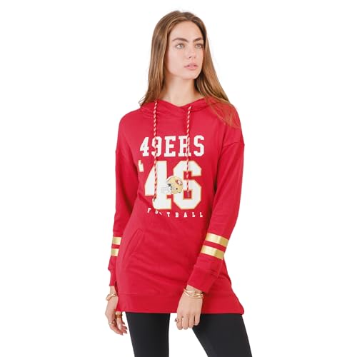 Ultra Game Women's Tunic Hoodie Pullover Sweatshirt Terry