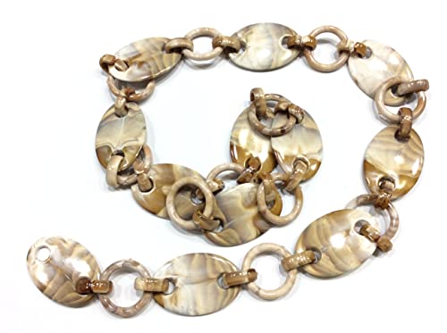 1 mt catena tracolla FILMODA 1 mt Catena in Resina Tracolla Adattabile Borse cinte collane (Beige)