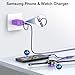 Travel Essentials 2 in 2 USB A/USB C Cable for Samsung Watch Charger, Multi Charging Cable Cord Compatible Galaxy Watch 8/8 Classic/7/Ultra/6/5 Pro/5,for Galaxy A17/A36/A56/Z Fold /S25 Android-6FT