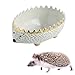 Hedgehog Bowl - Ceramic Small Animal Food Bowl Water Dish Feeder Chew Resistant Prevent Tipping for Hedgehog Hamster Sugar Glider Rat Gerbil Mice Small Animal Cage Accessories (Hedgehog Shape)