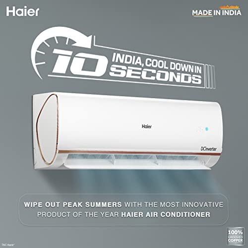 Image of Haier 1 Ton 3 Star, WiFi, Inverter Split AC (Copper, Convertible 7 in 1 Cooling Modes, Antibacterial, HSU13K-PYFR3BE1-INV, White)