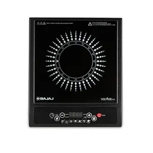 Bajaj Splendid 120TS 1200 Watts Induction Cooktop With Tact Switch | Stove Comes With 7 Pre-Set Menus | Digital Led Display | 1 Year Warranty | Black & White