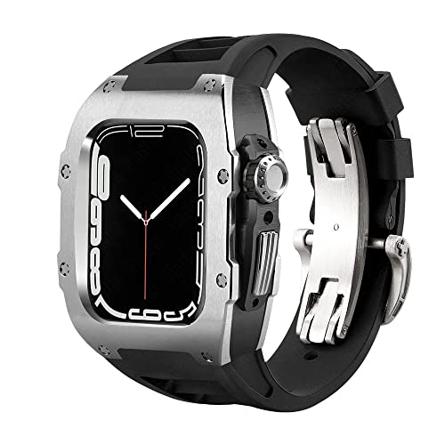 Boîtier en métal Apple Watch 44 45 mm et bracelet de luxe EZZON