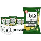 Hal's New York Kettle Cooked Gluten Free Jalapeno Flavored Potato Chip Crisps, 2...