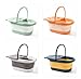 Collapsible Bucket for Foot Soaking with Handle Foot Bath Soak Tub with Massage Acupoint Plastic Cleaning Supplies Organizer for Feet Spa Toe Ankles Pedicure or Windows Cleaning Car Washing Gray