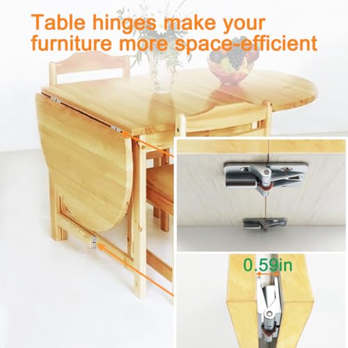 Adjustable180 Degree Locking Hinges,Locking Table Hinge,Drop Leaf Table Hinge,Zinc Alloy Folding Torque Hinges 2 Pcs by ANTEISI - Image 3