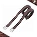 Jeereal Stability English Stirrup Leathers with Strong Nylon Core for Equestrian Riding (Reddish Coffee, 62