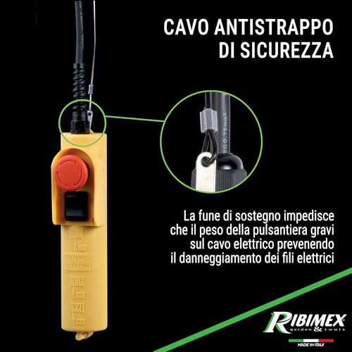 Ribimex Paranco Elettrico da 100/200 Kg con Puleggia, Motore Monofase da 480 W, Cavo in Acciaio di 12 m, Velocità di Sollevamento Fino a 10 m/min per Uso Domestico e Industriale - PE100/200PT - 5