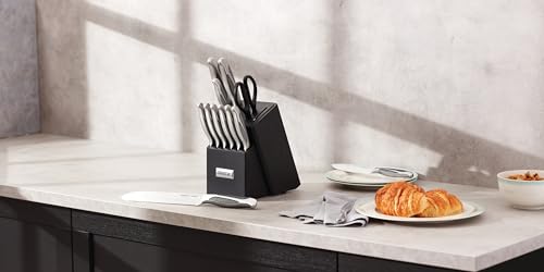 Oneida Crosshatch 14-Piece Kitchen Knife Set with Block - image 5