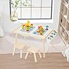 Kids activity table building blocks table and chair set 5 in 1 wooden sand and water table for building blocks drawing learning dining gift for boy girl 3 4 5 10 years old  urban country home decor