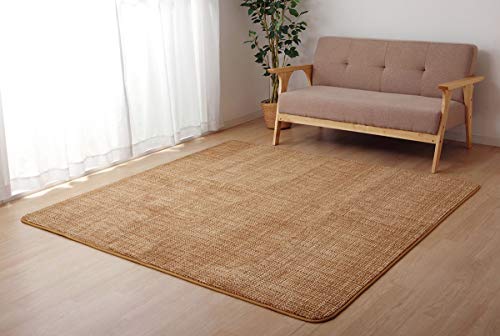 イケヒコ ラグ マット カーペット パーソナルサイズ ノート 約90×185cm ベージュ 無地 なめらか #5705309