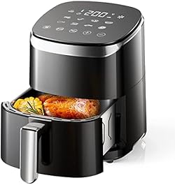 Wallfire ノンフライヤー 4.5L大容量 電気フライヤー ノンオイル 揚げ物 惣菜 1-5人 エアーフライヤー LEDディスプレイ タッチパネル タイマー 温度調整 日本語説明書 日本語レシピ付き PSE認証済 