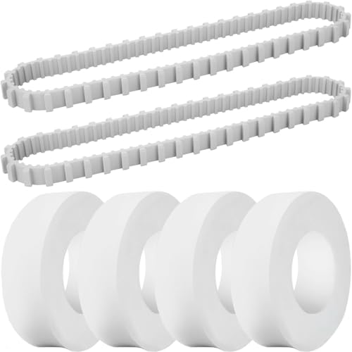 EATBALE Pool-Reiniger 2 x 9985006-r2 Schienen Kletterringe 4 x 6101611-r4 Ersatzteile für Maytronics Dolphin Nautilus cc Plus Roboter Pool Poolreiniger Pool Track Kletterrad Zubehör Kit