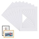 Rebanky 8 Stück Passepartout A4 Passepartout 20x30 Passepartout Nach Mass Passepartout Karton Säurefrei Paspartou für Bilder Fotos in 15x20 cm