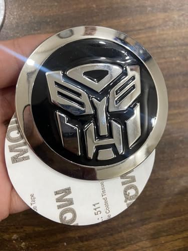 Image of Caroxygen Metal Transformers Decepticon Autobot Emblem Car Motorcycle Badge Decal Sticker (Black)