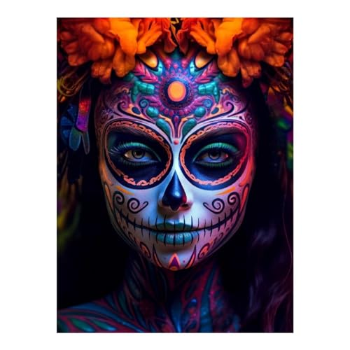 Peinture diamant 5D La Catrina Girl 30x40cm contre le stress quotidien