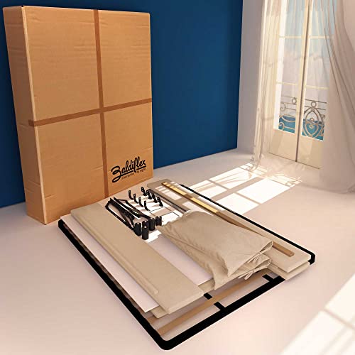 Baldiflex Doppelbett mit Aufbewahrungsbox, Modell Licia Soft aus Stoff, Lattenrost für Einzelbetten 180 x 200 cm, fein gepolstertes Kopfteil, Farbe Taupe – Bild 7