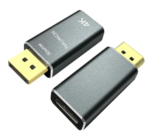 Adaptador DisplayPort a HDMI 4K Cable 8K (2K 60Hz, 1080p 120Hz) Puerto de visualización unidireccional a HDMI convertidor de monitor compatible con HP, Dell, GPU, AMD, NVIDIA, más (1 adaptador 4K)
