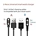 [2 Pack] Universal Smart Watch Charger Magnetic, VeryFit / da fit Smartwatch Accessories 2 Pin Replacement Charging Cable Compatible All 2.54mm - 2.84mm-Pin-Pitch Smart watch (Model A&B Only one Fit)