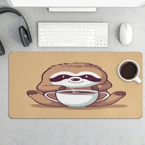 Yoga Sloth Coffee Desk Pad con Base de Goma Grande miniatura 5