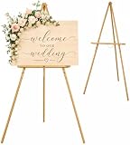 VISWIN Gold Wooden Easel Stand