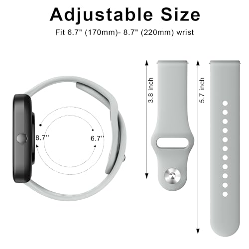 Image of Tobfit 22mm Watch Band Strap with Rust Free Button Compatible with Noise ColorFit Ultra /Ultra 2, Vision, Caliber, Pro 3 (Watch Not Included), Soft Smartwatch Straps for Men & Women