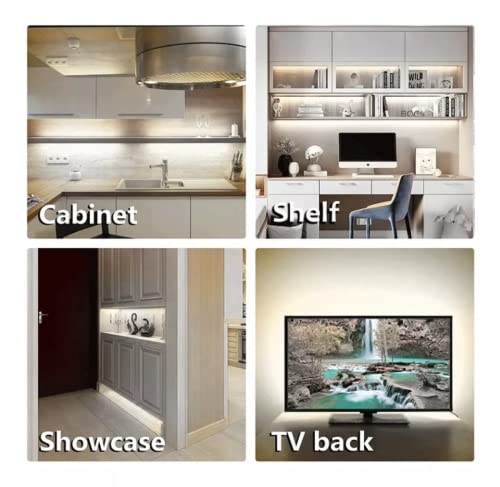 Tira LED con sensor de movimiento 8.2FT blanco frío miniatura 5