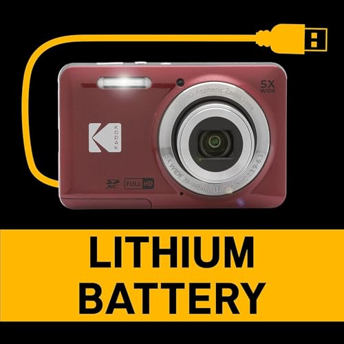 Add Kodak PIXPRO Friendly Zoom FZ55-RD 16MP Digital Camera, Red - Image 7