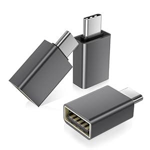 Basesailor USB C auf USB Adapter 3Pack,Thunderbolt 4 5 USBC Stecker zu USB Buchse OTG Adapter,Typ A Stick Konverter Zubehör für Apple MacBook Pro Air,iPhone 17 16 16e 15 Max,iPad,Samsung Galaxy S25