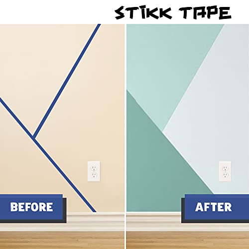 Image of STIKK Painters Tape - 1pk Blue Painter Tape - 3 inch x 60 Yards - Paint Tape for Painting, Edges, Trim, Ceilings - Masking Tape for DIY Paint Projects - Residue-Free Painting Tape