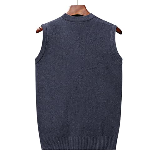 Mens Cable Knit Sweater Vests Casual Shawl Collar Button Down Jersey Knit Vest V-Neck Sleeveless Cardigan Sweater2