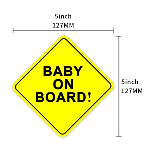 Image of CoguZed 2Pcs Baby on Board Sticker for Cars, Funny Decal, Sign, Magnet Options, Baby on Board Safety Warning