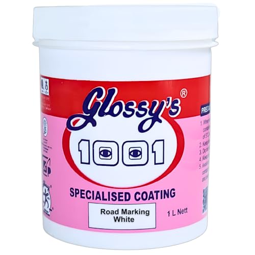 Image of 1001 Specialised Coating Road Marking Paint For Curb, Traffic Road, Pavement Striping, Parking Lots, Crosswalks, Driveways, Airports, Traffic Signs, Painting, Arts & Crafts (1 Ltr - White)
