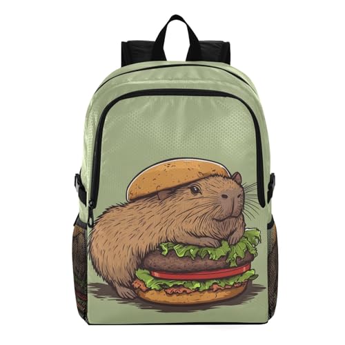 AIXIWAWA Packable Hiking Backpack Cute Capybara Print, Lightweight Foldable Waterproof Daypack for Camping Travel