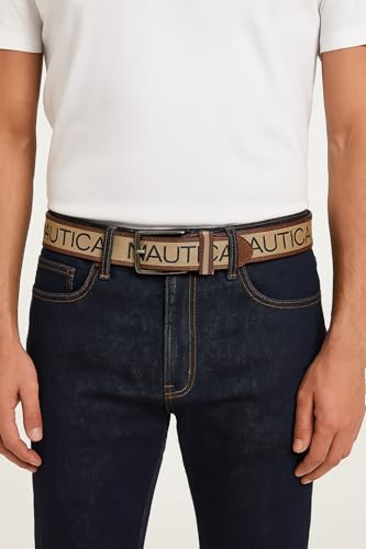 Ceinture en cuir beige pour homme 44 Nautica idéale pour vos week-ends en bord de mer