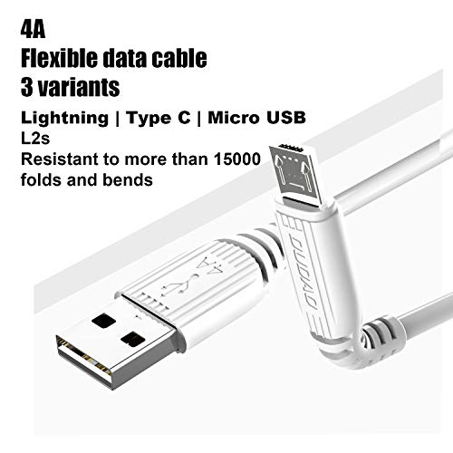 Image of DUDAO Unbreakable Fast Charging Cable Or Micro USB Cable For Charging And Data Sync (1 Meter, White)