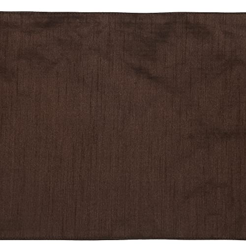 Image of E-EZRA Premium Raw Silk Table Runner for Centre Table / Coffee Table / 4 Seater / 6 Seater Dining Table (72 Inch, Coffee Brown)