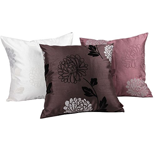 Yoovimin 3pcs Throw Pillow Case Decorative Cushion Cover Pillowcase for Sofa More Style 18 
