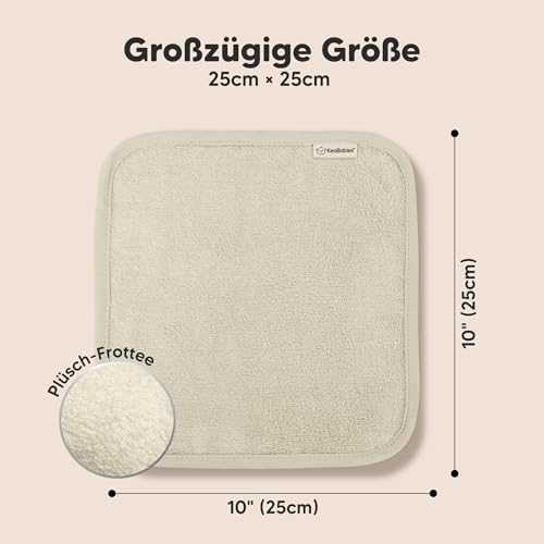 6-Pack Babywaschlappen für Babys, Kinder, Weiche Absorbierende(White/Stone) – Ansicht 4