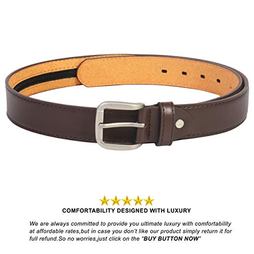 Men's Brown Leather Money Belt Sizes 32 Through 56 (50) #TOP4