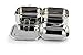 Cal Tiffin Stainless Steel SQUARE Bento Box food container (made in INDIA) 40 oz, 3-compartment - Eco friendly, Dishwasher safe, BPA free