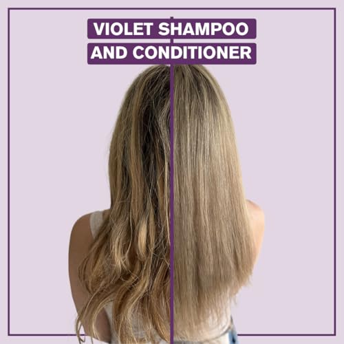 Alcôve - Violet Shampoo & Conditioner Duo - Blonde and Colored Hair - Sulfate-Free - Neutralize Yellow and Brassy Tones - Evening Primrose Oil - Mango Extract - Argan Oil - Color-Safe - 10oz2
