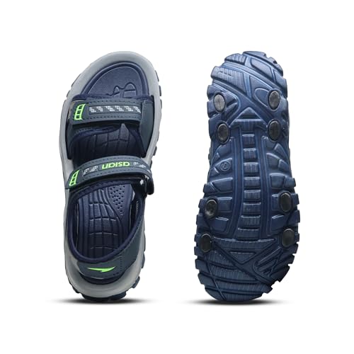 Image of ASIAN Mens Virat-04 Flat Casual Sandals With Adjustable Velcro Closure For Easy Wear With Flexible Fitting And Trendy And Stylish Looks With Unique Sole Design | Ideal For Everyday Use For Boys