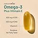 NatureWise Extra-Strength Omega 3 Fish Oil Supplement - 1000mg per Serving - 600 EPA & 400 DHA and Vitamin E - Support for Heart & Brain Health - Lemon Flavor, GMO-Free - 60 Softgels[1-Month Supply]