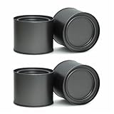 QAZWZG 8 recipientes metálicos redondos multiusos de 250 ml, for guardar té, tarros con tapa for organizar cosméticos, dorados, plateados y negros, for velas para Almacenamiento(Gray)