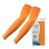 Elixir Arm Cooler Cooling Sleeves UV Protective Compression Arm Sleeves, 1 Pair, Orange