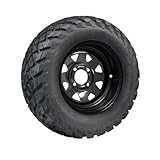 12' Black Steel Wheels & Hybrid All Terrain 'Ironclad' Tires - Set of 4 (12' Window Wheel - SW1201, 23x10.5-12' - TR1217)