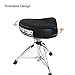 HXW Heavy Duty Drum Throne Seat for Adults, Height Adjustable and Rotatable, Cozy Motorcycle Style Stool Chair with Double Braced Anti-Slip Feet