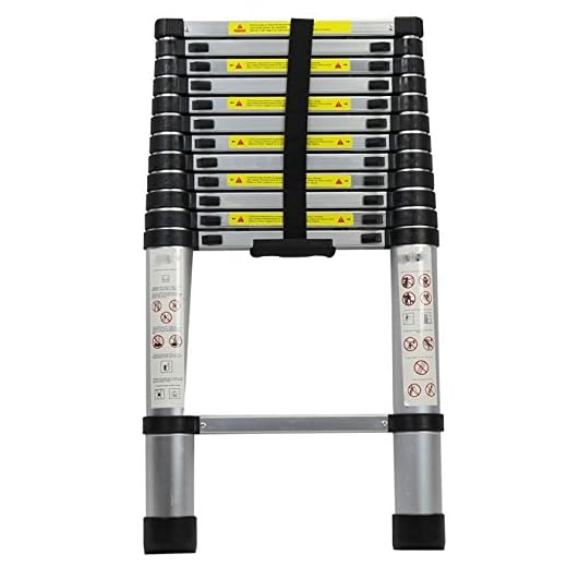 Escada Telescópica 12 Degraus 3,8 metros Alumínio Charbs